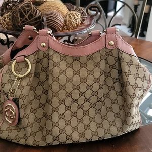 Authentic gucci medium sukey pink